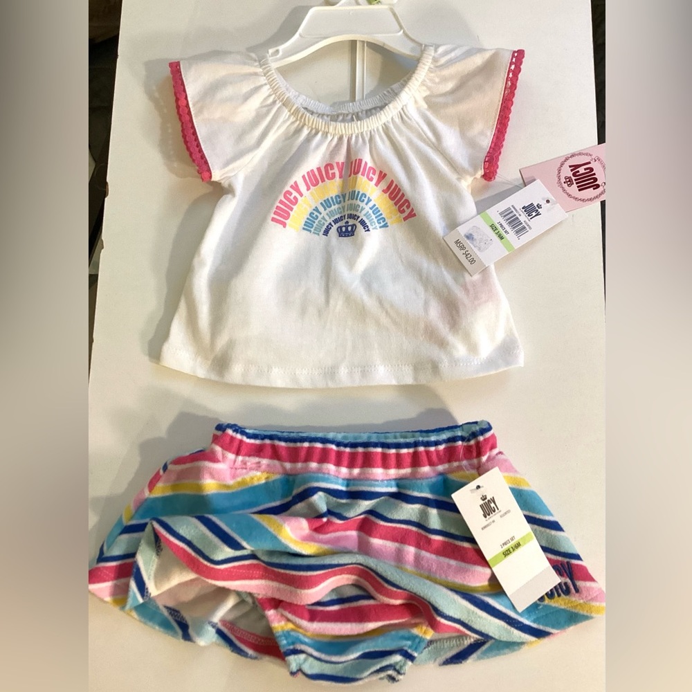 NEW Juicy 2 pieces girl summer set. Size 3/6 months
